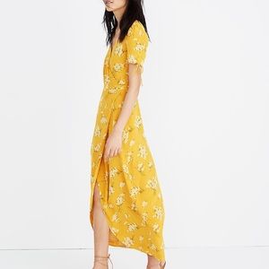 Madewell Silk Wrap Maxi Dress in Butterfly Garden Size 8